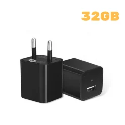 TELECAMERA NASCOSTA SPYCAM CARICATORE BATTERIA SMARTPHONE ADATTATORE USB 32GB HD