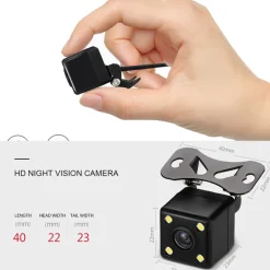 TELECAMERA PER RETROMARCIA PER AUTO Q-DC2 VISIONE NOTTURNA A 170° IMPERMEABILE