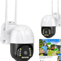 TELECAMERA PTZ PANORAMICA SMART IP 1080P Q-S902 WIFI 2K HD SORVEGLIANZA SICUREZZA