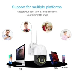 TELECAMERA PTZ PANORAMICA SMART IP 1080P Q-S902 WIFI 2K HD SORVEGLIANZA SICUREZZA