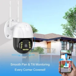 TELECAMERA PTZ PANORAMICA SMART IP 1080P Q-S902 WIFI 2K HD SORVEGLIANZA SICUREZZA