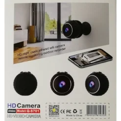 TELECAMERA WIRELESS CAMERA HD SMART LIFE Q-S701 RICARICABILE CASA INTERNI ESTERNI