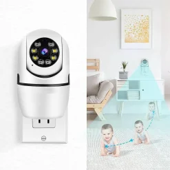 TELECAMERA WIRELESS CON SPINA 360° RILEVAMENTO MOVIMENTO TRACCIAMENTO AUTOMATICO