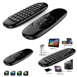 TELECOMANDO AIR MOUSE C-120 WIRELESS 2,4 GHZ MINI TASTIERA MOVIMENTO ANDROID PC
