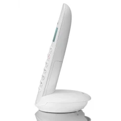 TELEFONO CORDLESS BRONDI LOTUS BIANCO NERO RETROILLUMINATO CON SVEGLIA VIVAVOCE