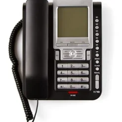 TELEFONO FISSO CON CAVO Q-DH388 DISPLAY LCD A 12 CIFRE SCRIVANIA UFFICIO CASA