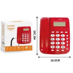 TELEFONO FISSO CON DISPLAY LCD ID CHIAMANTE TASTI GRANDI DESIGN ERGONOMICO TX-39108