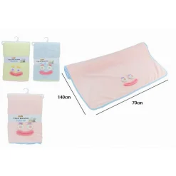 TELO BAGNO ASCIUGAMANO 70X140 CM DA DOCCIA IN TESSUTO CON FACCIA 3 COLORI 10738