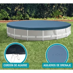 TELO COPERTURA COPRIPISCINA CON TELAIO FRAME TONDO 366CM PROTEGGI GIARDINO 28031