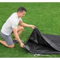 TELO COPRIPISCINA TELONE COPERTURA PISCINA CON STRUTTURA 366CM CON FORI DRENAGGIO 58037