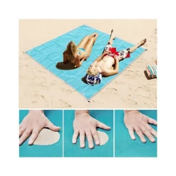 TELO MARE ANTI SABBIA SAND FREE MAT RIMUOVI SABBIA TELO UTILE PIC-NIC CAMPEGGIO