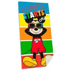 TELO MARE IN COTONE TOPOLINO MICKEY MOUSE ASCIUGAMANO MARE PISCINA BAMBINI