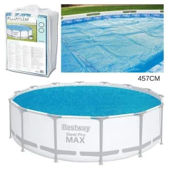 TELO TERMICO ROTONDO PER PISCINA 457/427CM FAST SET STEEL MAX POWER STEEL 58252