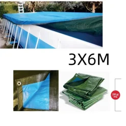 TELONE RAFIA 100GR COPERTURA PER PISCINA 3X6MT IMPERMEABILE RESISTENTE OCCHIELLI 406247