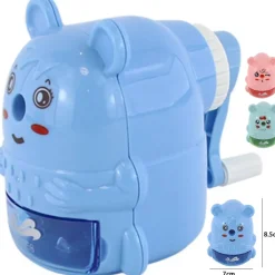 TEMPERAMATITE SCRIVANIA A MANOVELLA CON CONTENITORE TEMPERA MATITE ANIMALETTO