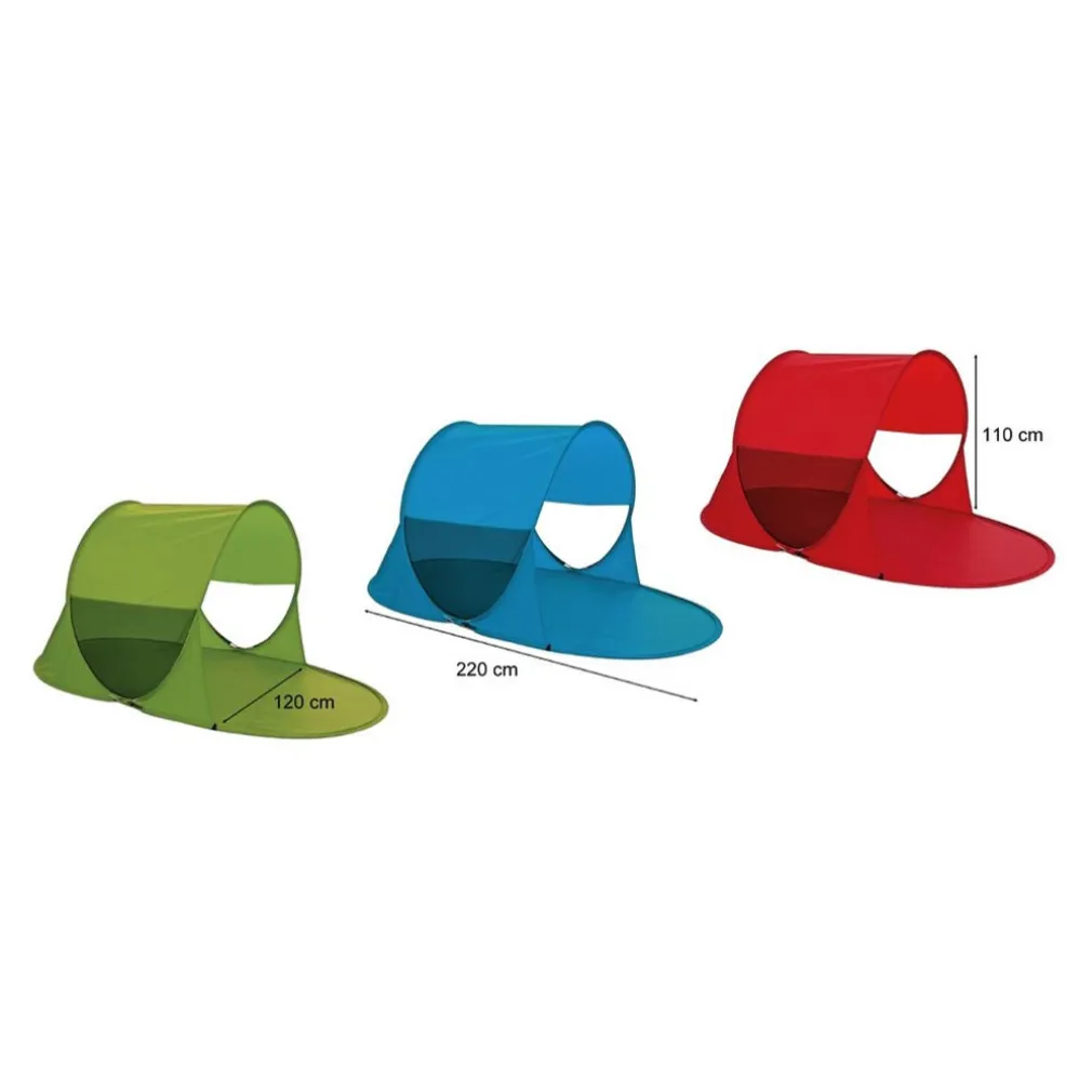 TENDA DA CAMPEGGIO CON PARASOLE STUOIA SPIAGGIA PORTATILE 220 X 120 X 110 CM 016570