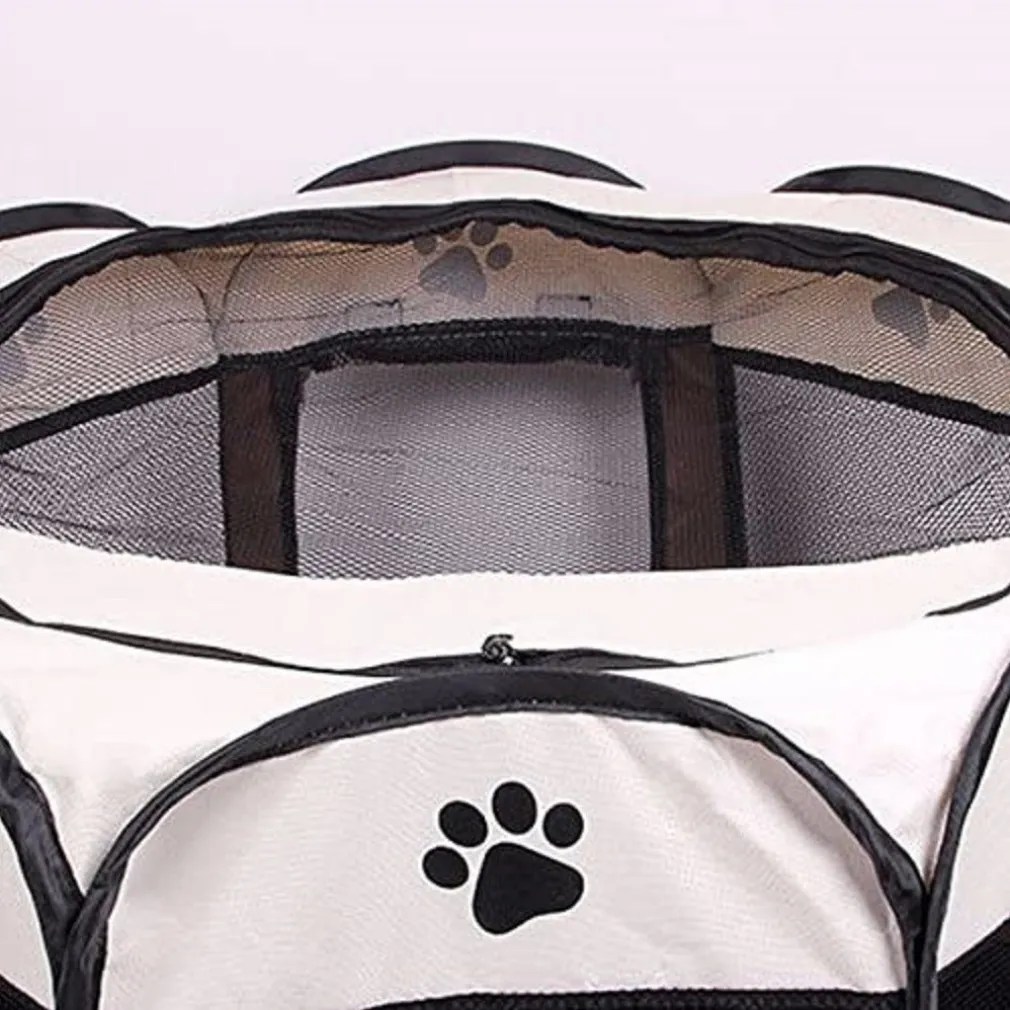 TENDA DA CAMPEGGIO PIEGHEVOLE PER ANIMALI GABBIA PER CANI CUCCE OTTAGONO 75X75CM