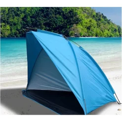 TENDA DA SPIAGGIA PARAVENTO PARASOLE CON PICCHETTI PORTATILE MARE 220X110X100CM 206403