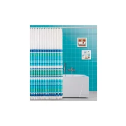 TENDA DOCCIA IN VINILE CON GANCI IMPERMEABILE 180 X 200 CM AZZURRO VERDE