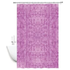 TENDA DOCCIA VASCA ANTIMUFFA IMPERMEABILE ROSA/FUXIA 180X220 CM CON ANELLI 52131