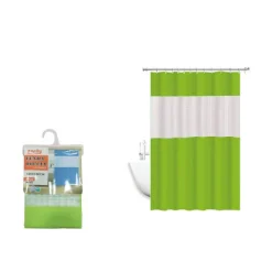TENDA DOCCIA VASCA IMPERMEABILE ANTIMUFFA VERDE 3D GIUNTURA 180 X 200 CM 52133