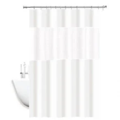 TENDA DOCCIA VASCA IMPERMEABILE ANTIMUFFA IN EVA BIANCO GIUNTURA 180X240CM 52135