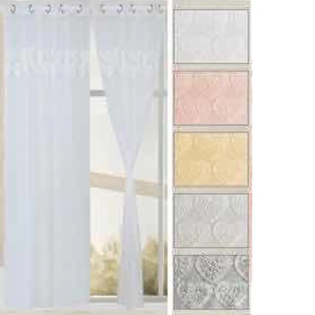 TENDA DOROTEA PANNELLO SINGOLO 6 BORCHIE PORTA FINESTRA CUCINA BASTONE 140X280CM