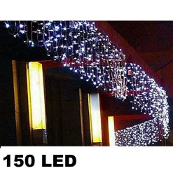 TENDA LUMINOSA DI NATALE LED ESTERNO LUCI 150 LED 5 MT X 0,75 CM BIANCO FREDDO