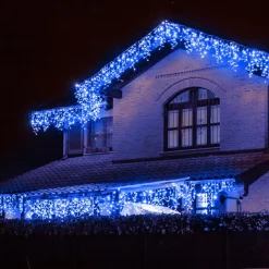 TENDA LUMINOSA NATALIZIA 150 LED CON FLASH LUCE BLU 3MT ESTERNO PROLUNGABILE