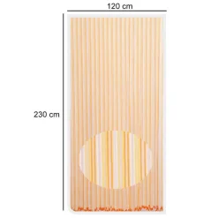 TENDA MOSCHIERA ANTIMOSCHE CON CORDONCINO BICOLORE ARANCIO BIANCO 120X230 CM TPL86 017395