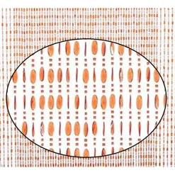 TENDA MOSCHIERA CON FILI PERLINE COLORE MARRONE IN PVC 100X220 CM DECORO TPL10 017330