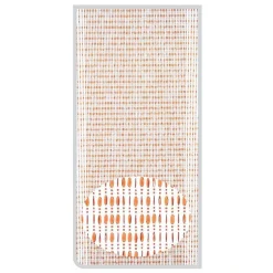 TENDA MOSCHIERA CON FILI PERLINE COLOR COGNAC IN PVC 120X230CM DECORO TPL11 017331