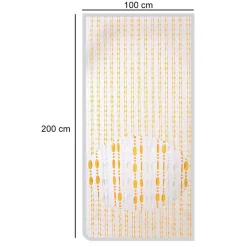 TENDA MOSCHIERA CON PERLINE BICOLORE TRASPARENTE-ARANCIO IN PVC 100X220CM TPL66 017342