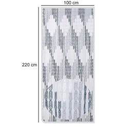 TENDA MOSCHIERA CON PIASTRINE BICOLORE BIANCO-GRIGIA IN PVC 100X220 CM TPL70 017390