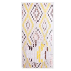 TENDA MOSCHIERA CON PIASTRINE IN PVC DECORO ROMBO MARRONE 120X230CM TPL16 017348