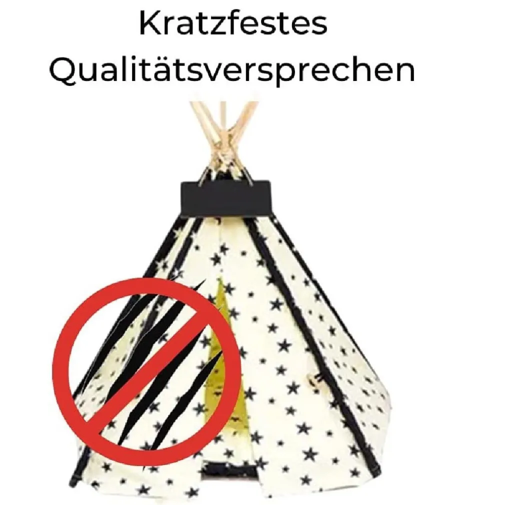 TENDA PER CANI GATTI ANIMALI DOMESTICI TEPEE CUSCINO CESTINO LAVABILE 60X60X90CM