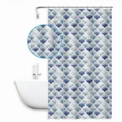 TENDA PER DOCCIA BAGNO MOTIVO MAROCCHINO QUADRIFOGLIO 180X200 CM 12 GANCI 87597