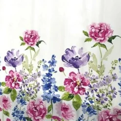 TENDA PER DOCCIA BAGNO STAMPA GARDEN FIORI FLOREALE 240X200CM CON 12 GANCI 87570