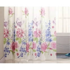 TENDA PER DOCCIA BAGNO STAMPA GARDEN FIORI FLOREALE 180X200CM CON 12 GANCI 87569