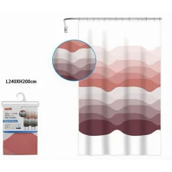 TENDA PER DOCCIA VASCA BAGNO CON 12 GANCI GRADAZIONI DI COLORE 240 X 200CM 87574