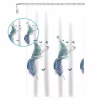 TENDA PER DOCCIA VASCA DA BAGNO PEVA 12 GANCI DECORATA CON PIUME 240X200CM 87572