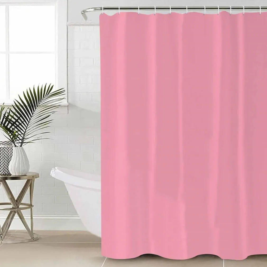 TENDA PER DOCCIA VASCA DA BAGNO IMPERMEABILE PEVA 12 GANCI ROSA 180X200CM 52145