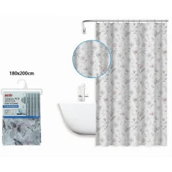 TENDA PER DOCCIA VASCA DA BAGNO DESIGN PRIMAVERILE 180X200CM CON 12 ANELLI 87595