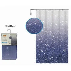 TENDA PER DOCCIA VASCA DA BAGNO GALASSIA IMPERMEABILE 180X200CM CON ANELLI 79218