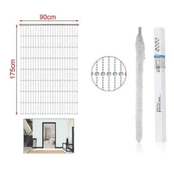 TENDA PER PORTA A FILI CON PERLINE TONDE CON SUPPORTO 90X175CM MOSCHIERA 2002912