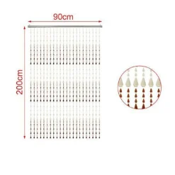 TENDA PER PORTA MOSCHIERA CON PERLINE COLORATE CON SUPPORTO 90 X 200 CM 2002915