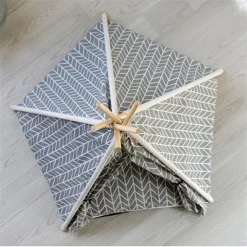 TENDA PORTATILE PER ANIMALI DOMESTICI CANI GATTI CASA TEEPEE LAVABILE 60X60X90CM