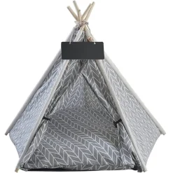 TENDA PORTATILE PER ANIMALI DOMESTICI CANI GATTI CASA TEEPEE LAVABILE 50X50X70CM