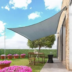 TENDA VELA OMBREGGIANTE PARASOLE DA ESTERNO TERRAZZE GIARDINO PATIO RETTANGOLARE 4 X 5 MT