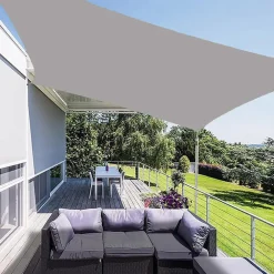 TENDA VELA OMBREGGIANTE PARASOLE DA ESTERNO TERRAZZE GIARDINO PATIO QUADRATA 5 X 5 MT
